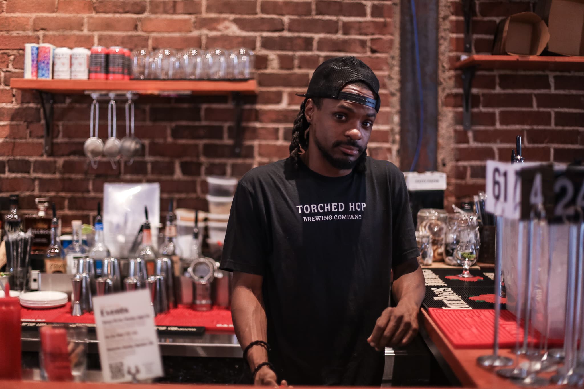 John performing a signature pour